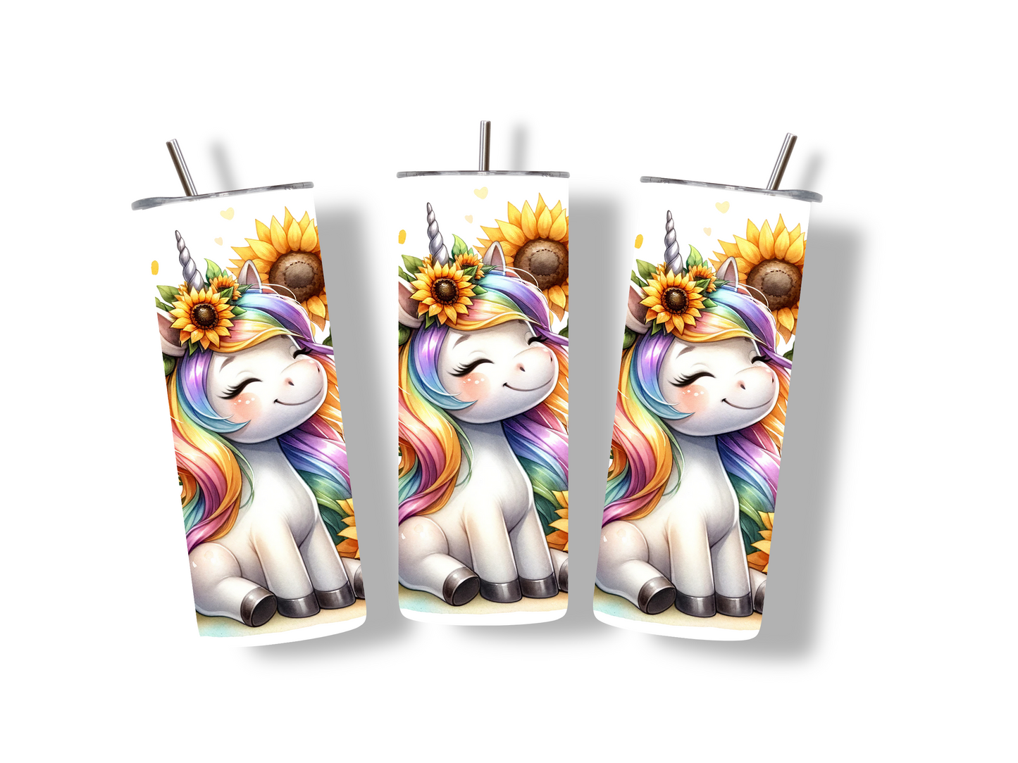 Sunflower Unicorn 20 oz Tumbler