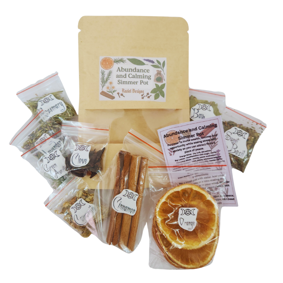 🌿 Abundance & Calming Simmer Pot – Raziel Designs Exclusive 🌿