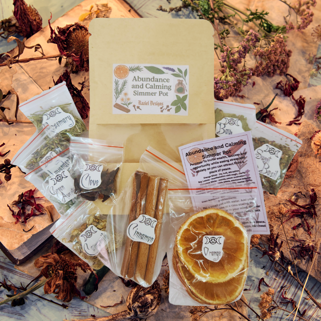 🌿 Abundance & Calming Simmer Pot – Raziel Designs Exclusive 🌿