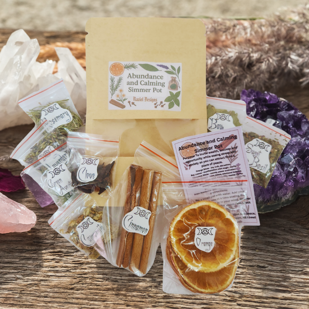 🌿 Abundance & Calming Simmer Pot – Raziel Designs Exclusive 🌿