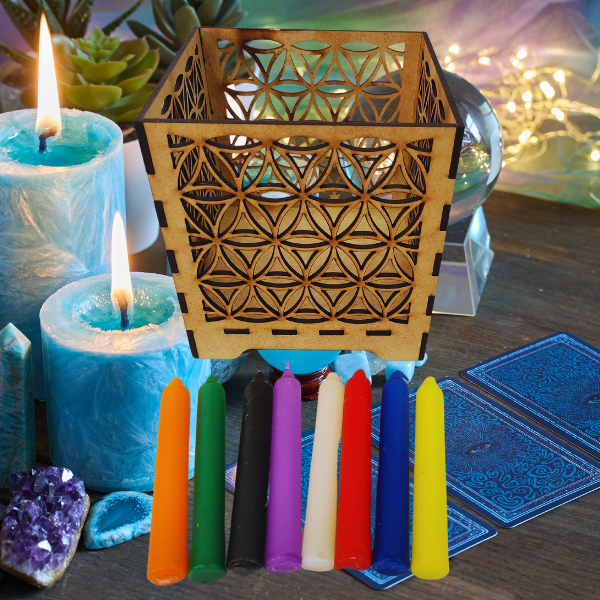 Altar Light Keeper – Sacred Geometry Candle & Trinket Box