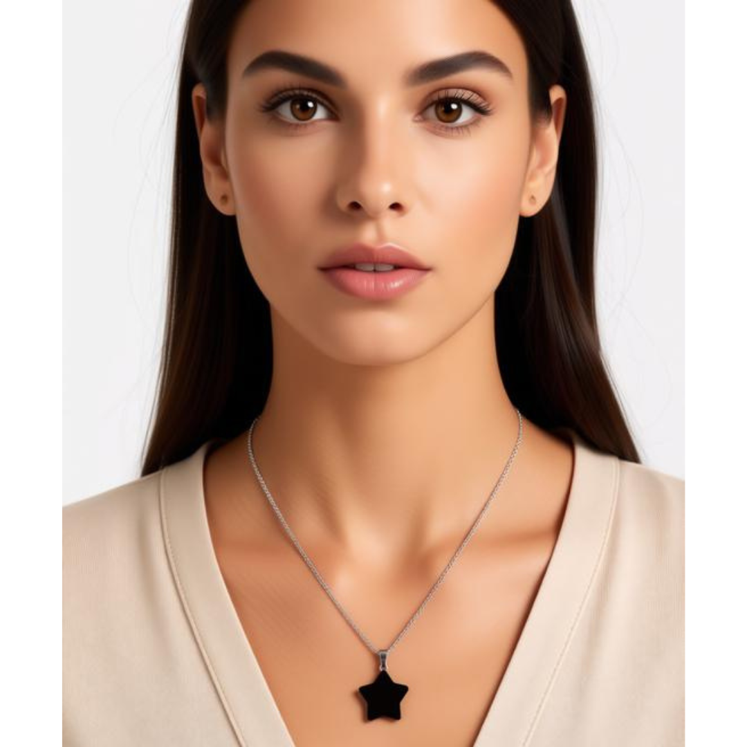 Black Obsidian Star Necklace