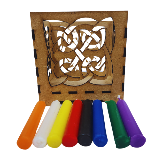 Celtic Quaternary Candle Holder