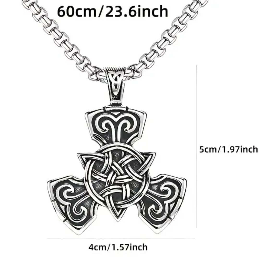Celtic Trinity Knot Cross Pendant Necklace