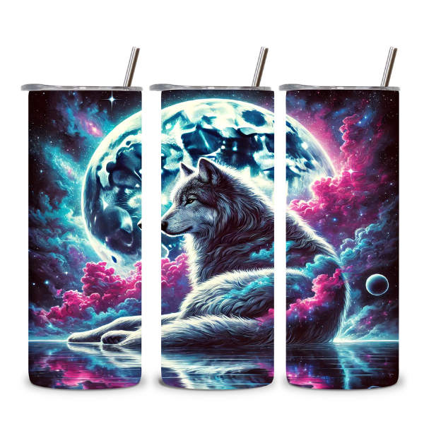 Cosmic Wolf Tumbler