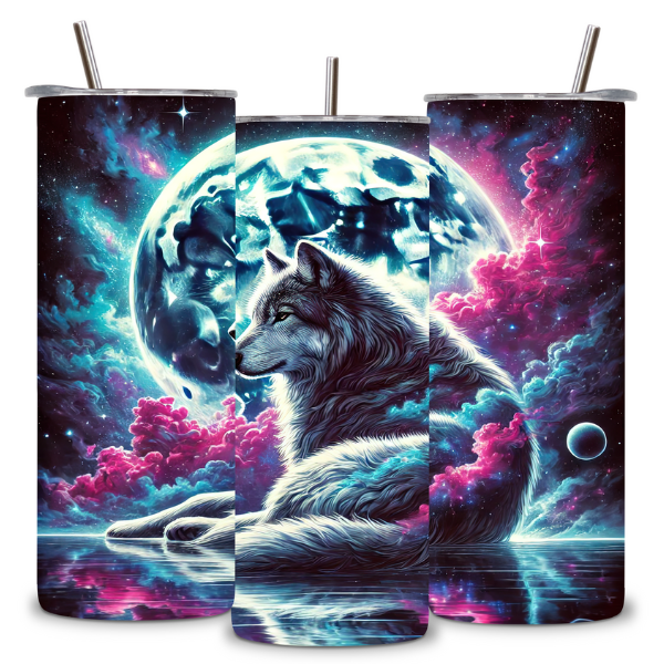 Cosmic Wolf Tumbler