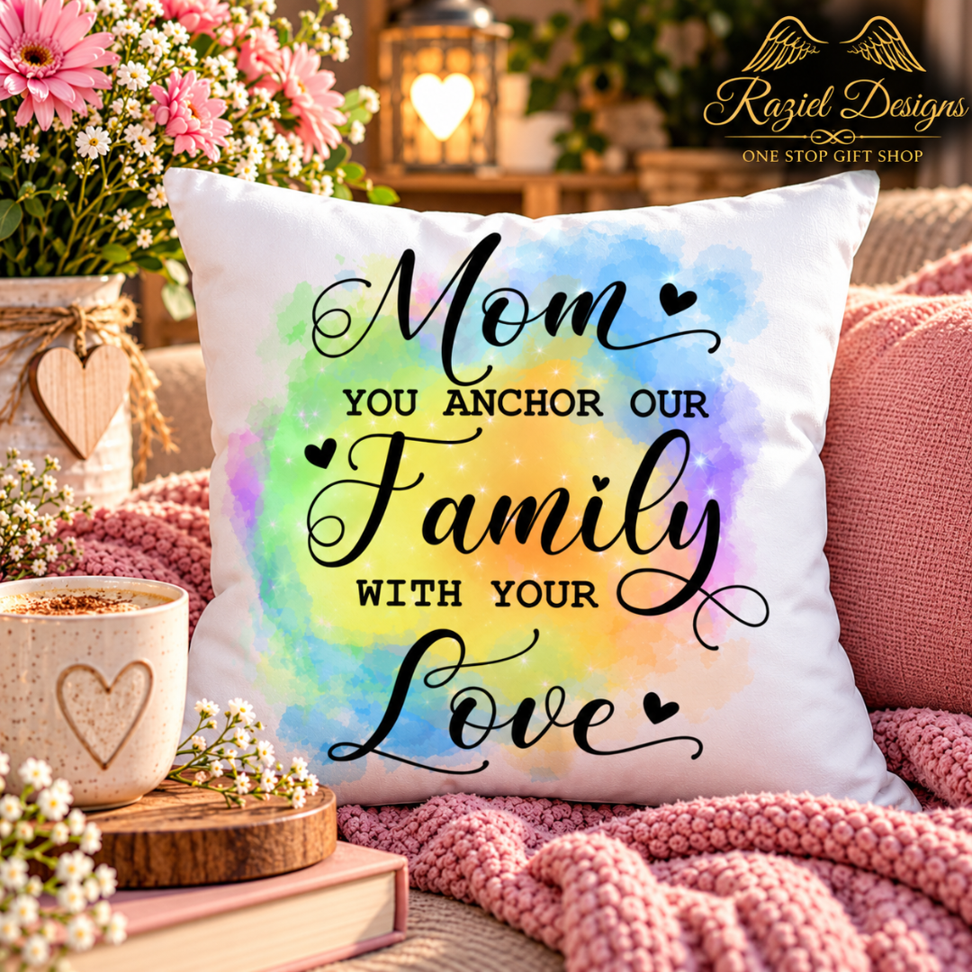 Mom You Anchor Our Family With Your Love Throw Pillow