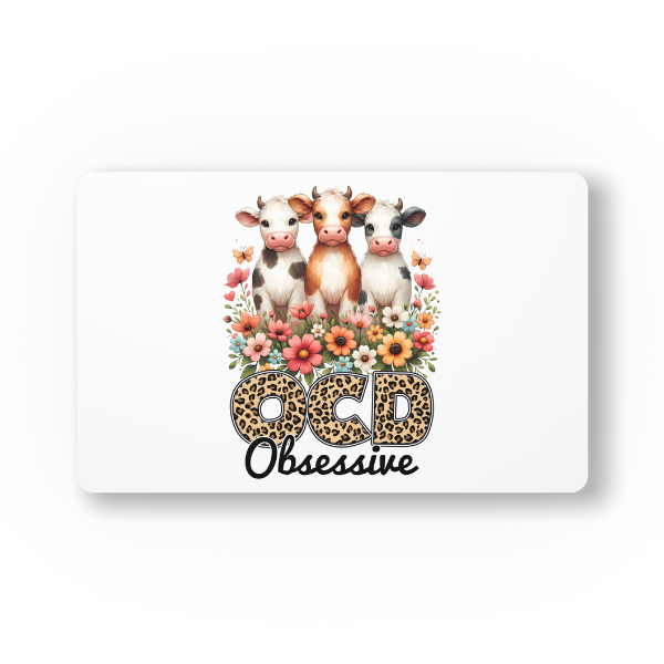 Cow - OCD Obsessive Mouse Pad