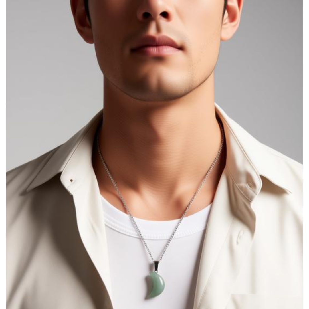 Emerald Moon Green Aventurine Necklace
