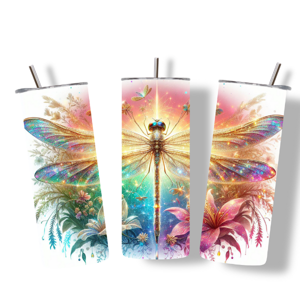 Enchanted Dragonfly Sparkle Tumbler
