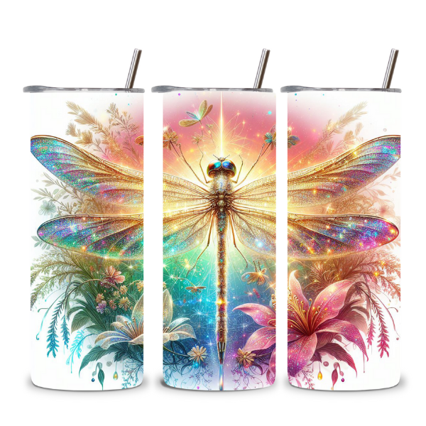 Enchanted Dragonfly Sparkle Tumbler