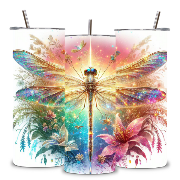 Enchanted Dragonfly Sparkle Tumbler