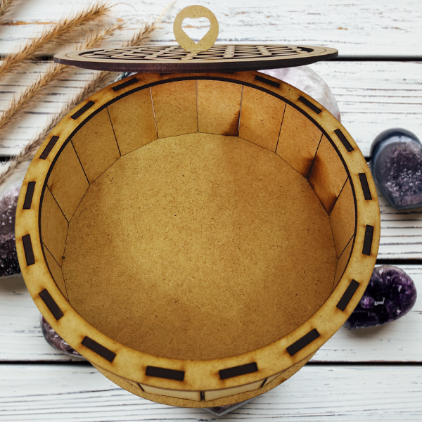 Flower of Life Round Trinket Box