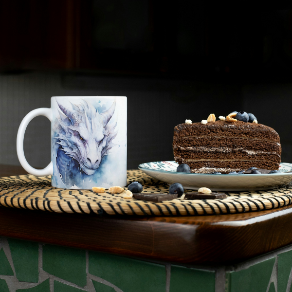 Frostfire Guardian Dragon Mug