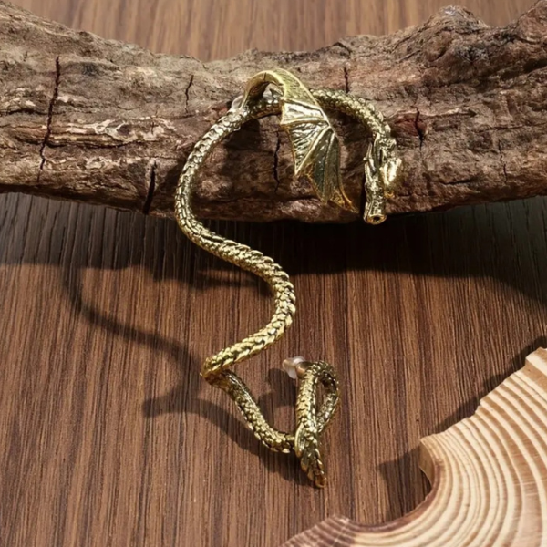 Gold Dragon Ear Cuff – Strength, Wisdom & Power 🐉✨