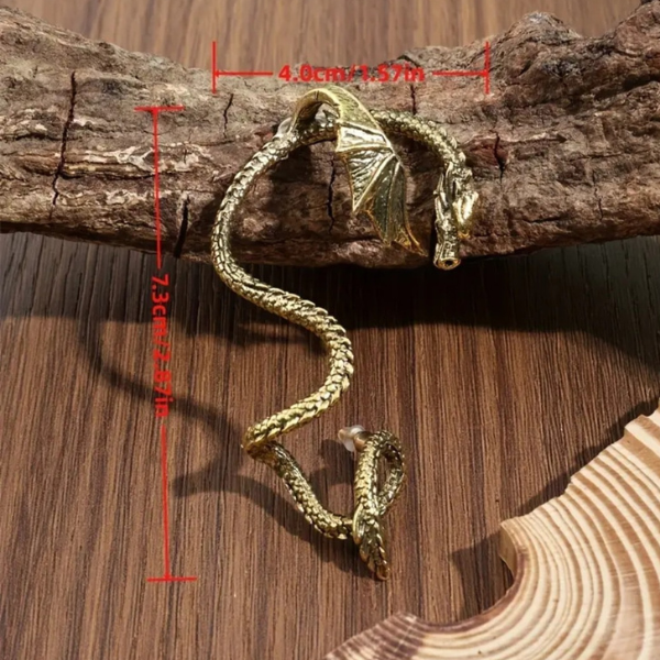 Gold Dragon Ear Cuff – Strength, Wisdom & Power 🐉✨