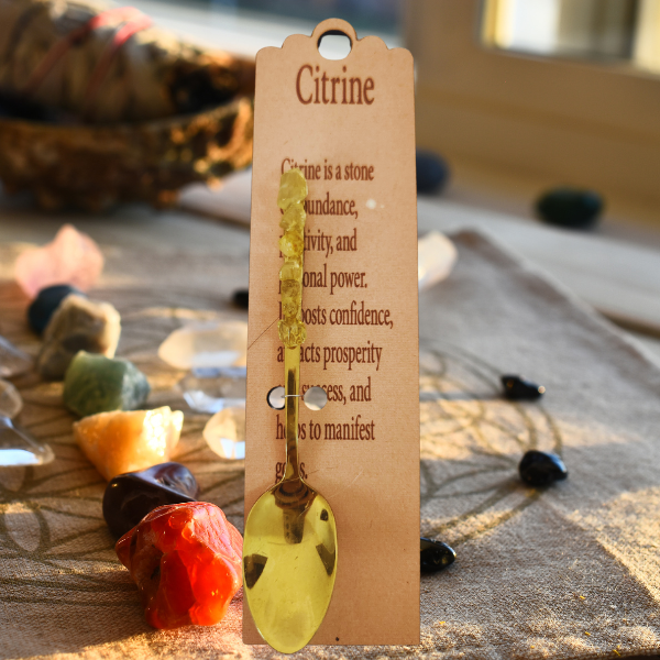 Golden Altar Spoon with Citrine