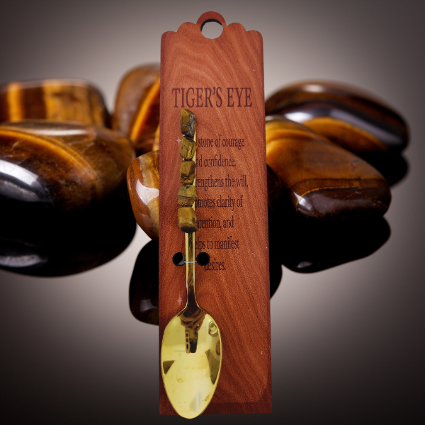 Golden Altar Spoon with Tiger’s Eye