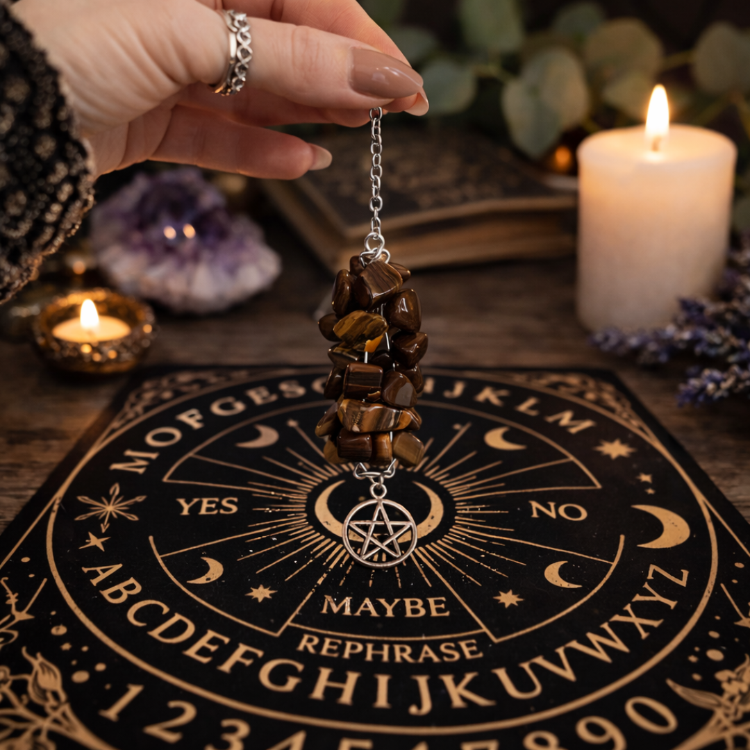 Golden Guardian Tiger’s Eye Divination Pendulum