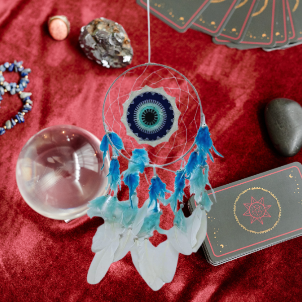 Guardian of Sight – Evil Eye Protection Dreamcatcher 👁️🔵✨