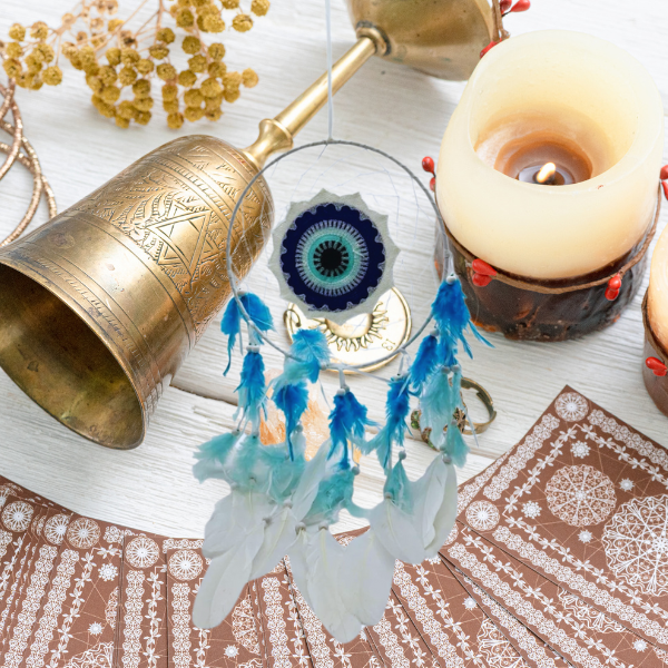 Guardian of Sight – Evil Eye Protection Dreamcatcher 👁️🔵✨