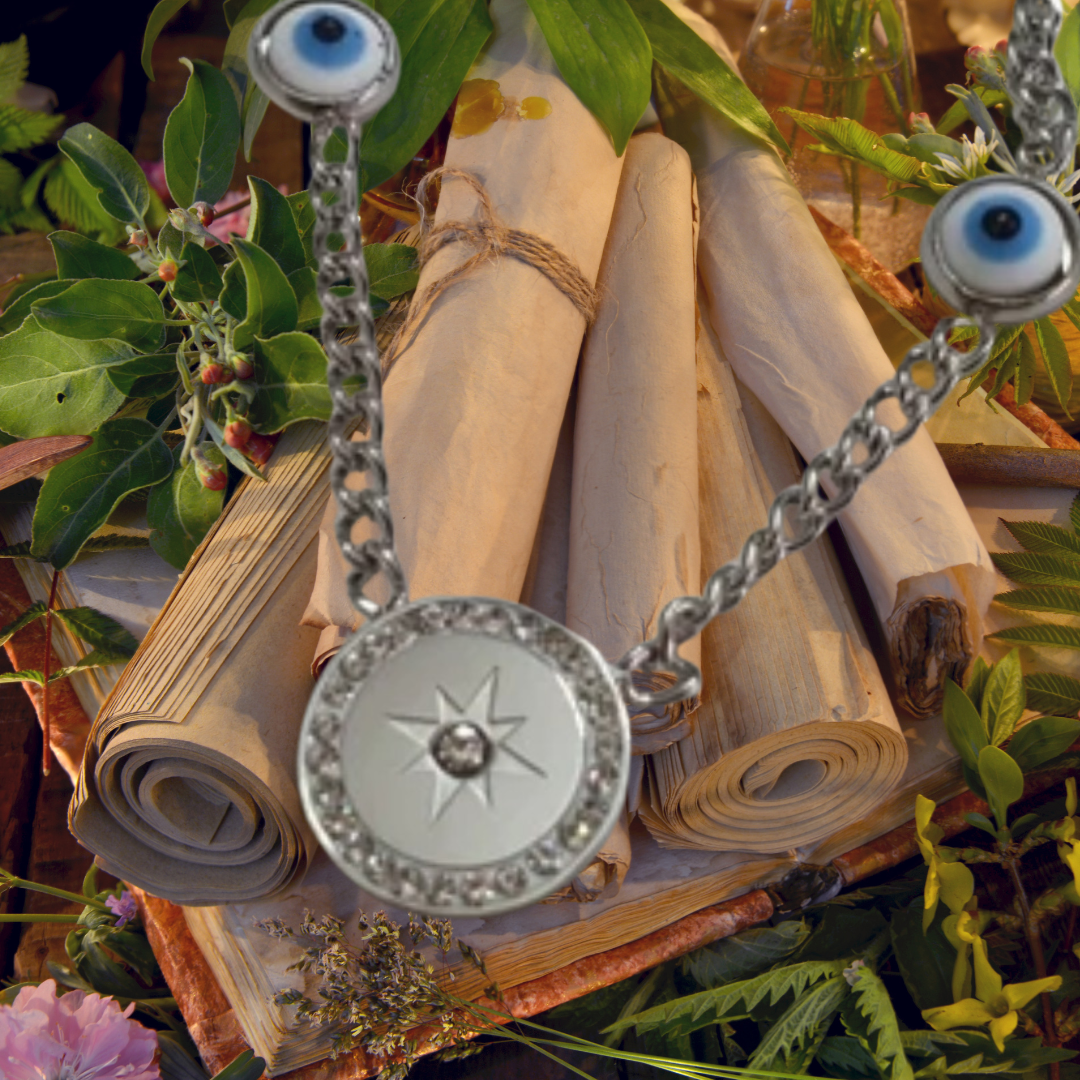 Guided by the Watchful Eye Compass Necklace