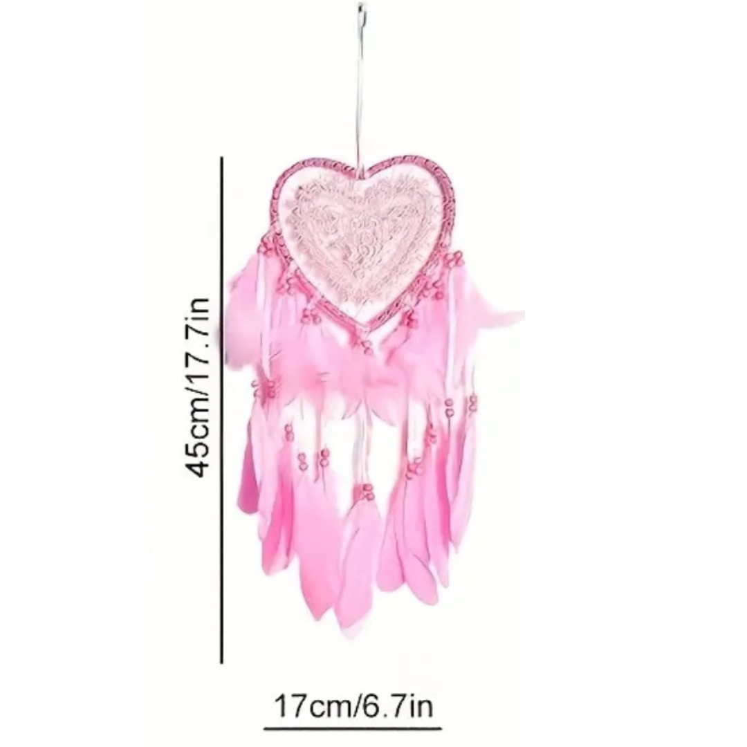 Heart-Shaped Pink Dreamcatcher