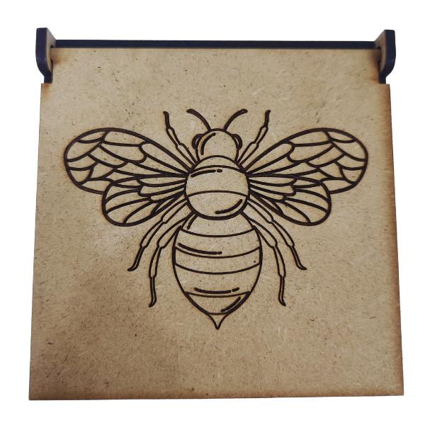 Honeycomb Coaster Set with Bee-Themed Storage Box
