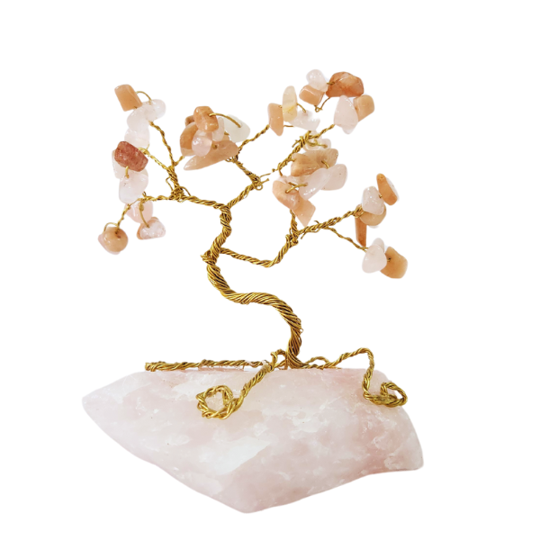 Love's Essence Rose Quartz Gem Tree