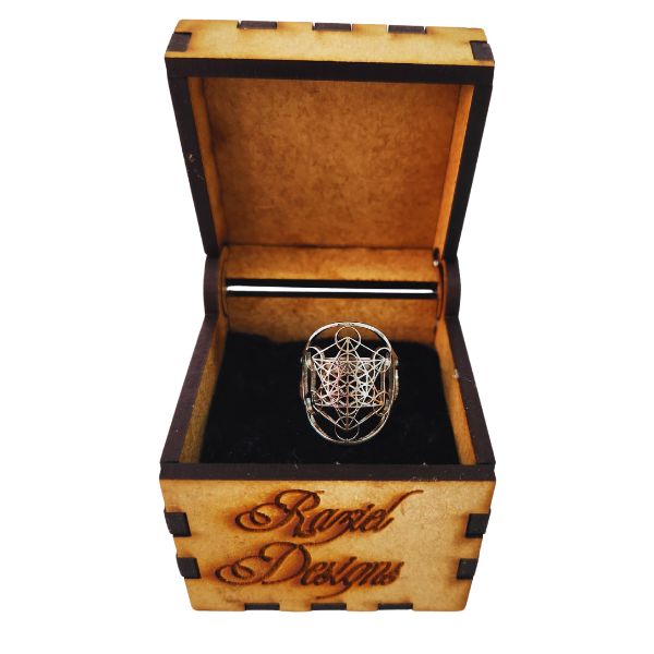 Metatron Sacred Geometry Adjustable Ring