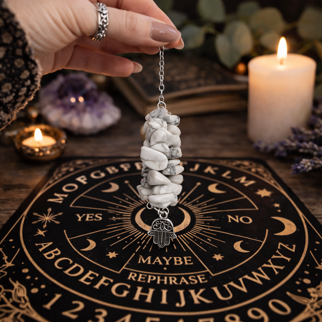 Moonveil Howlite Divination Pendulum