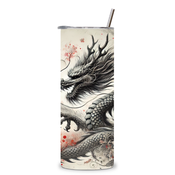 Mystic Blossom Dragon Tumbler