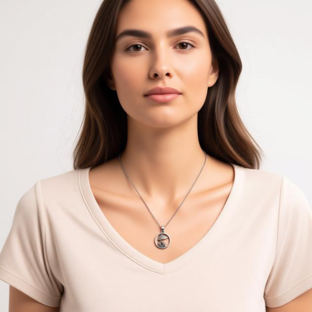 Mystic Owl & Mushroom Necklace