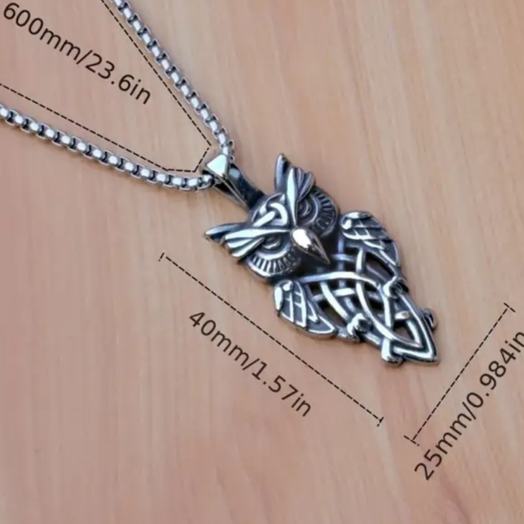 Odin’s Wisdom Viking Owl Necklace