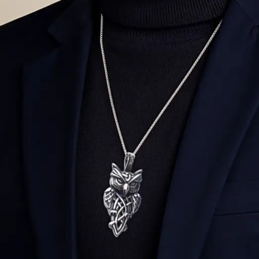 Odin’s Wisdom Viking Owl Necklace