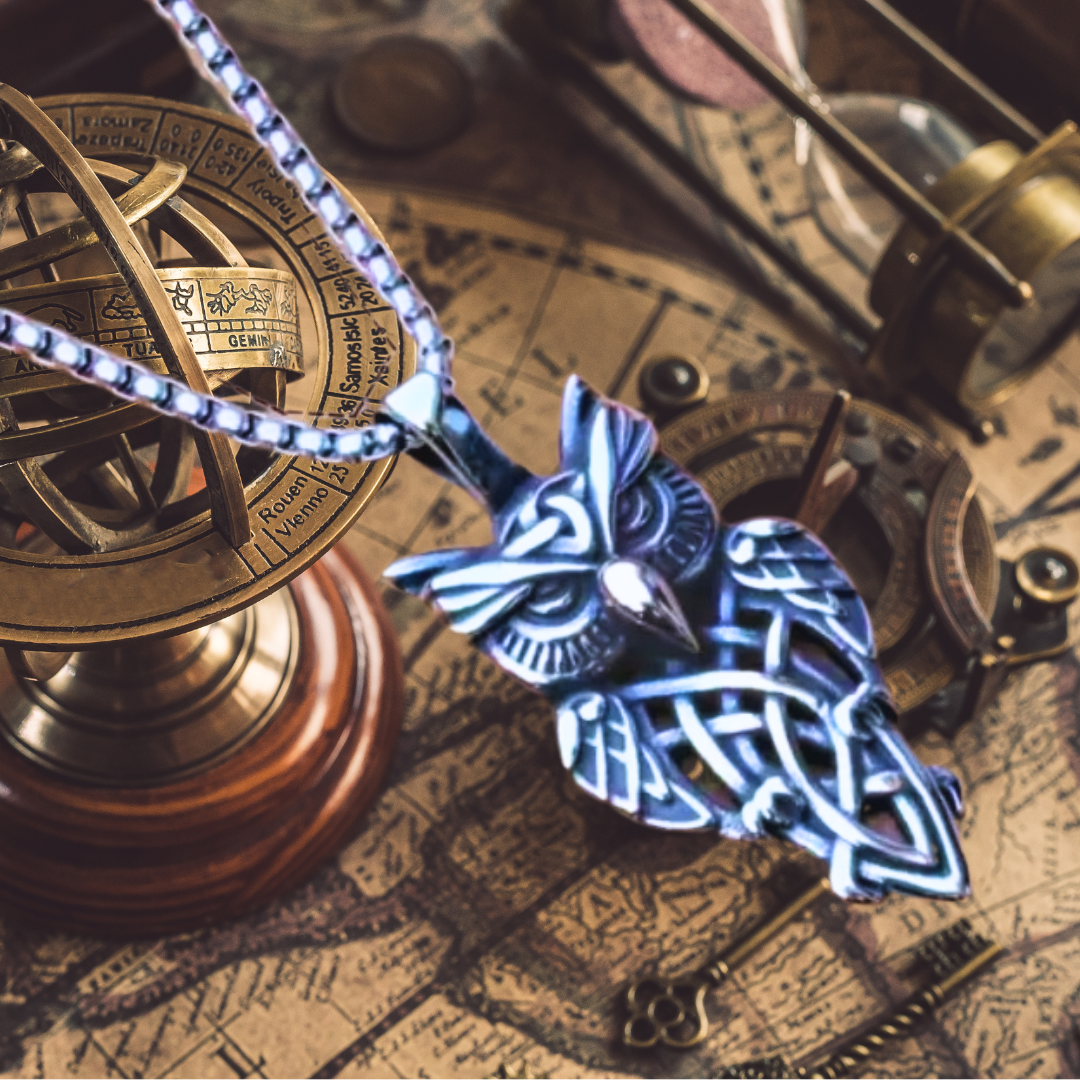 Odin’s Wisdom Viking Owl Necklace