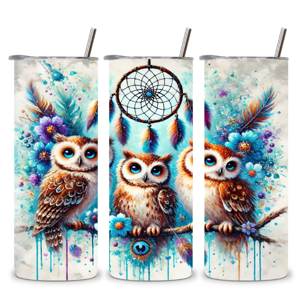Owl Family Dreamcatcher Tumbler