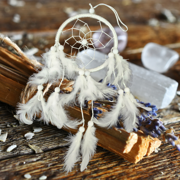Pure Serenity – White Feather Dreamcatcher ☁️✨