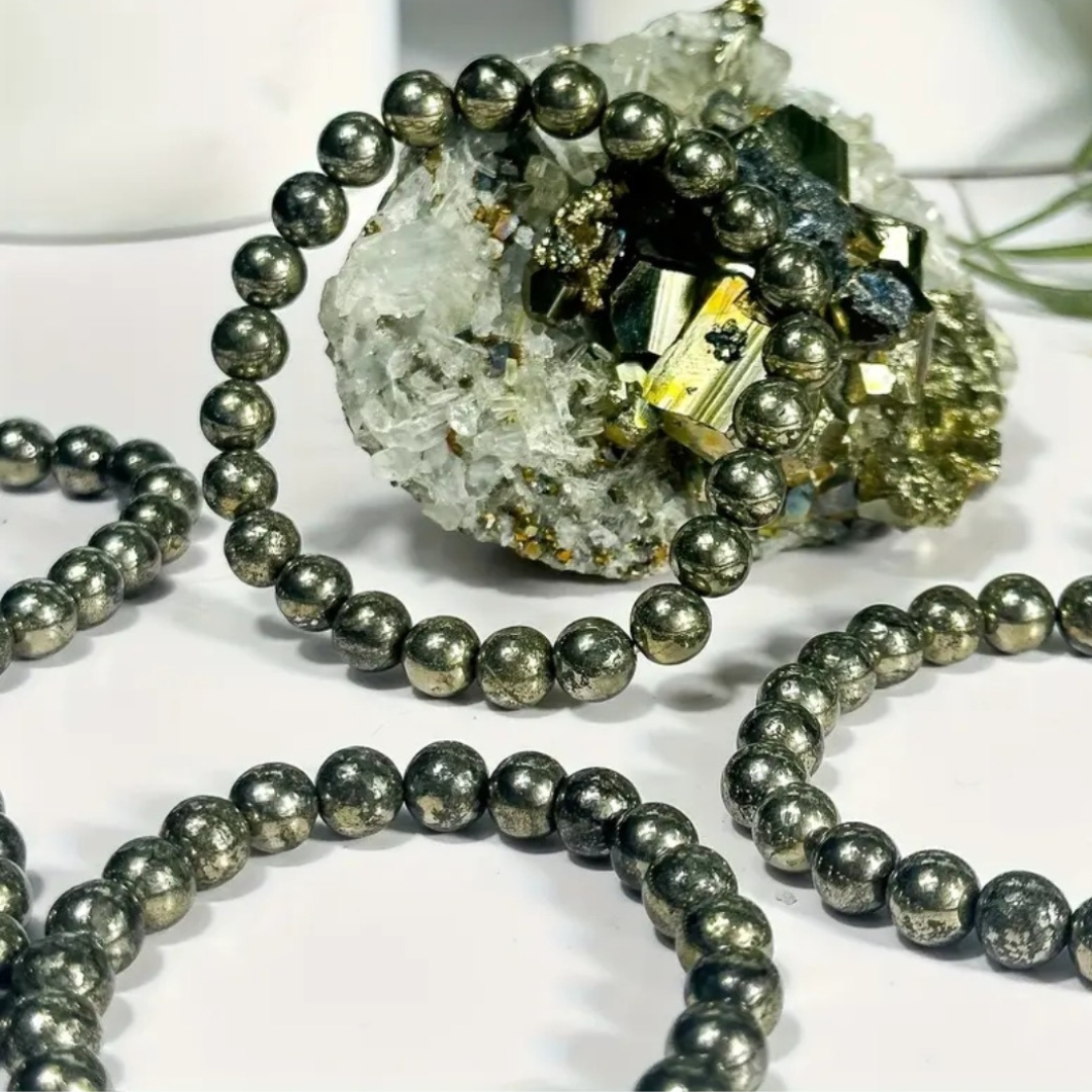 Pyrite Energy Bracelet – Confidence, Abundance & Protection