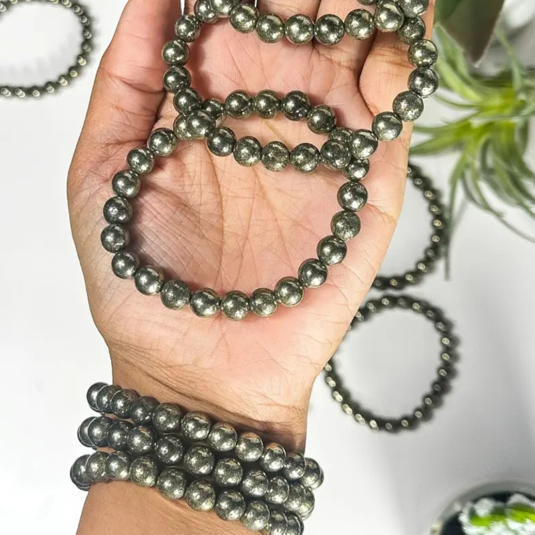 Pyrite Energy Bracelet – Confidence, Abundance & Protection