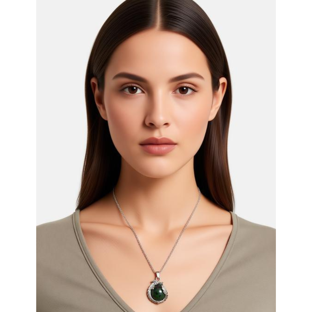 Ruby Zoisite Dragon Strength Necklace