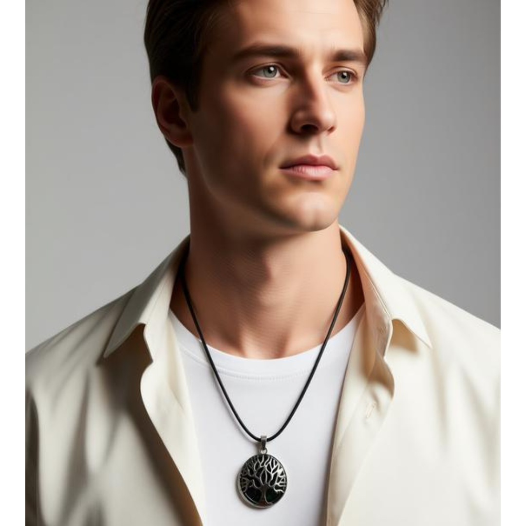 Ruby Zoisite Tree of Life Necklace