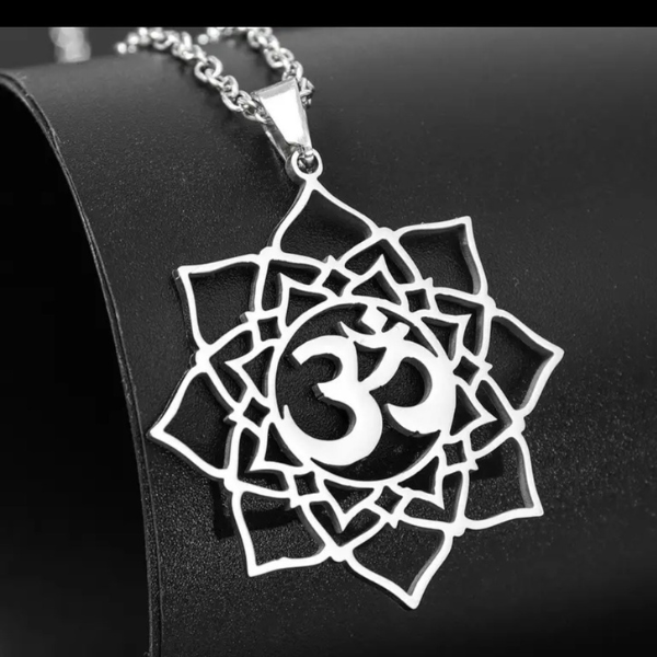 Sacred Harmony: Silver Ohm Necklace ✨🕉️