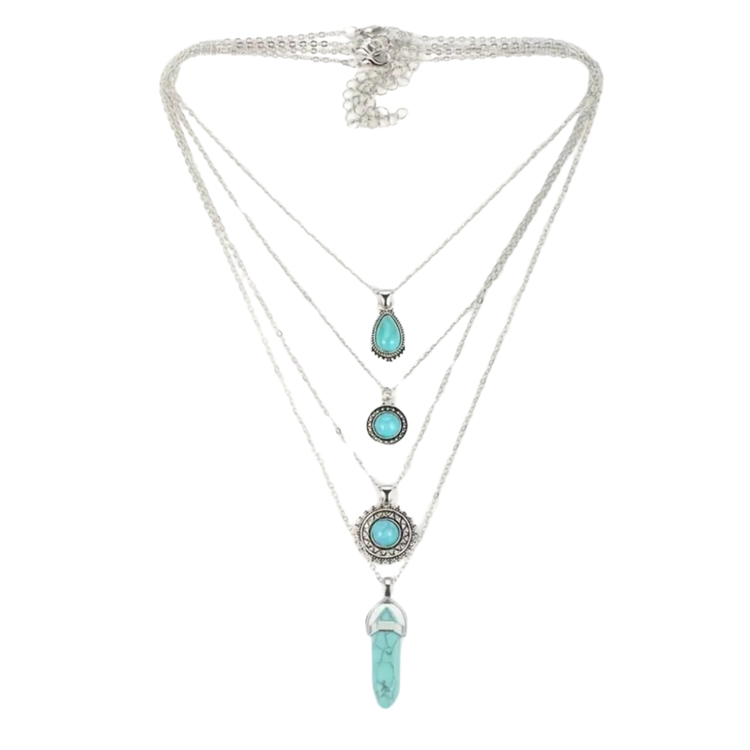 Sacred Serenity Turquoise Pendant Set