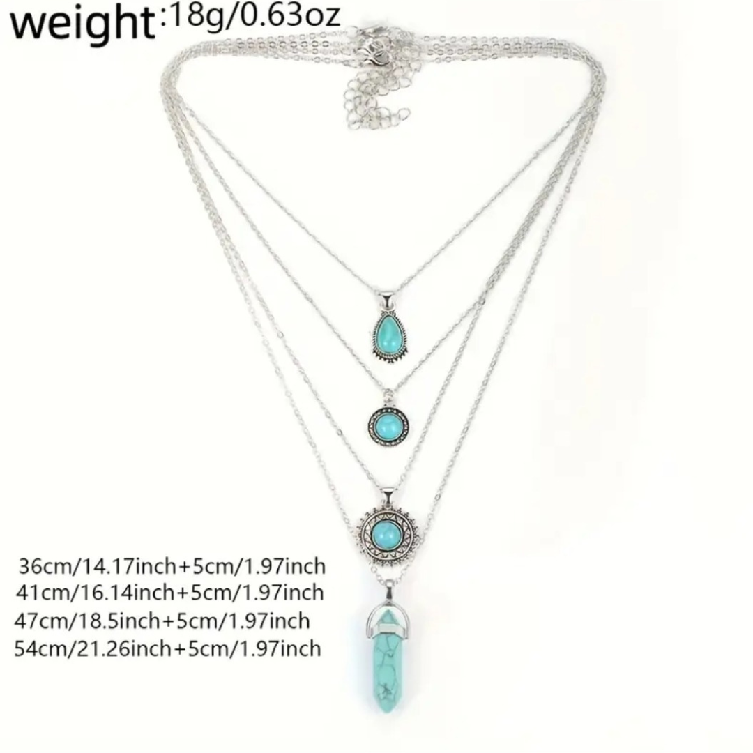 Sacred Serenity Turquoise Pendant Set