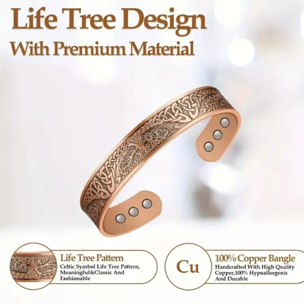 Tree Of Life Copper Bangle
