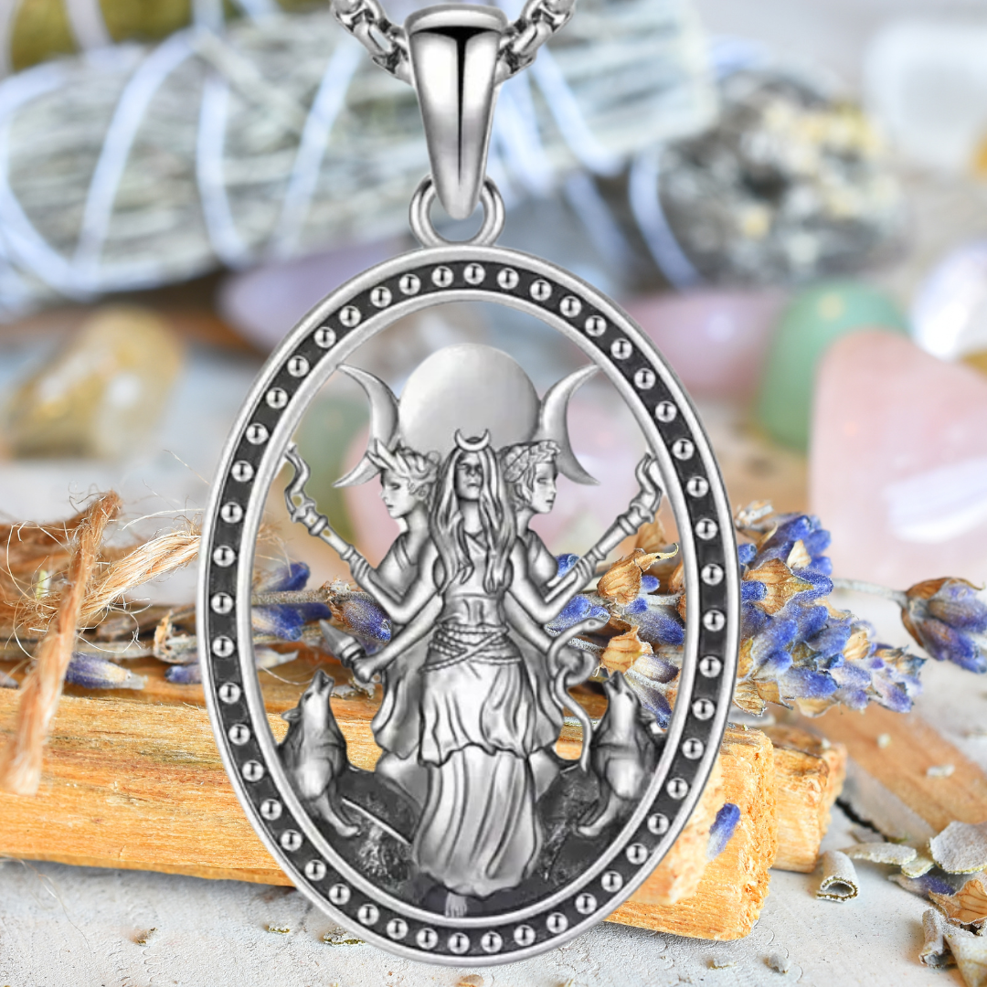 Trinity of the Goddess Pendant Necklace