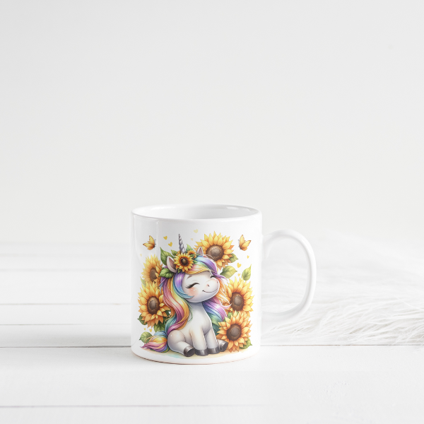 Sunflower Unicorn Coffee Cup