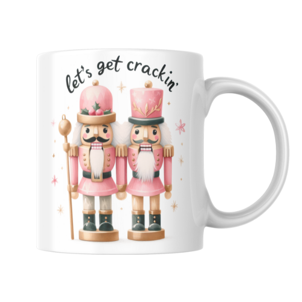 Let's Get Crackin Nutcracker Coffee Cup and Coaster Set