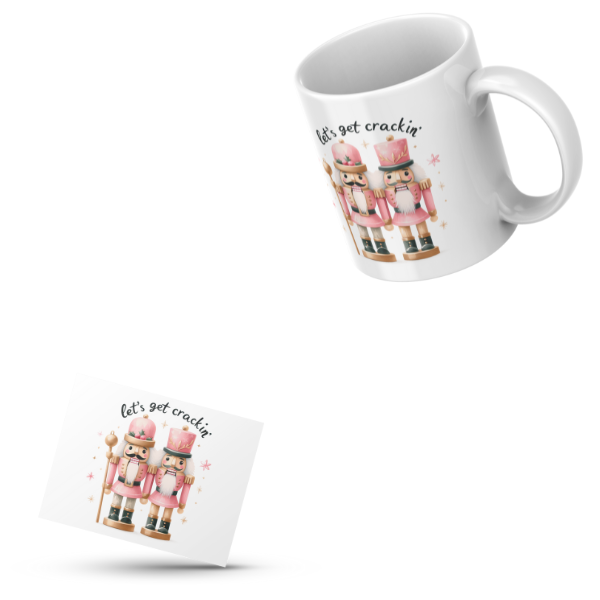 Let's Get Crackin Nutcracker Coffee Cup and Coaster Set